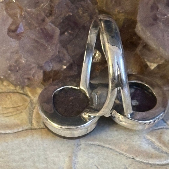 Lepidolite Purple Stone Women's sterling silver Ring - Picture 3 of 7